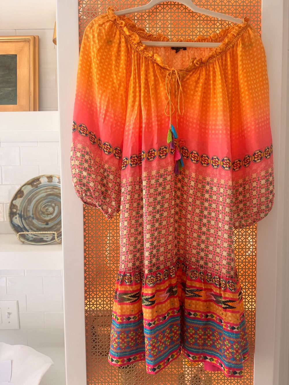 Tanvi Kedia XS Printed Boho Dress! Excellent used condition! Stunning!